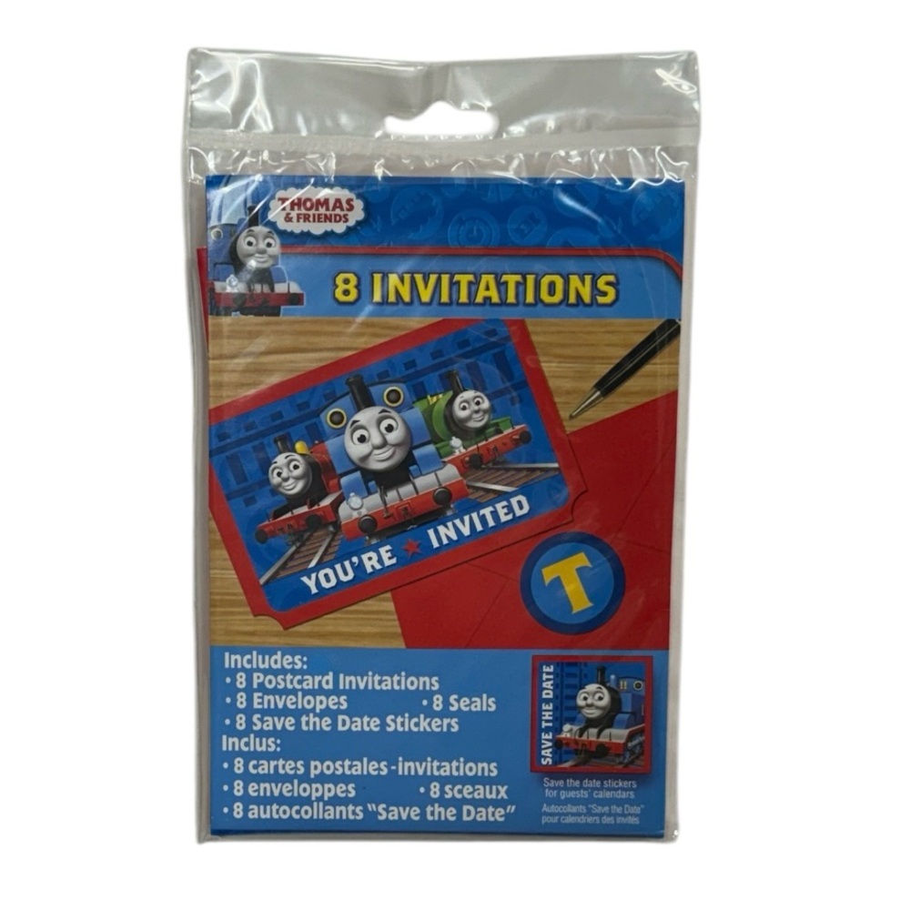 DesignWare Thomas & Friends set of 8 invitations brand new in packaging cards!